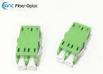 Duplex LC Fiber Optic Adapter Flangeless One Body Design With Ceramic Sleeve