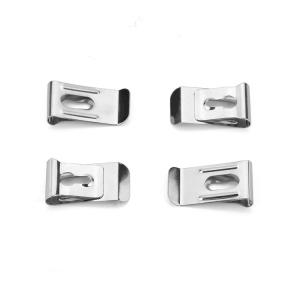 Wholesale Silver Finish Tape Measure Components Belt Clip 65Mn Steel Material from china suppliers