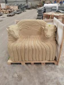 Wholesale Hand Carved Marble Garden Statues Unique Beige Sandstone Garden Sculpture from china suppliers