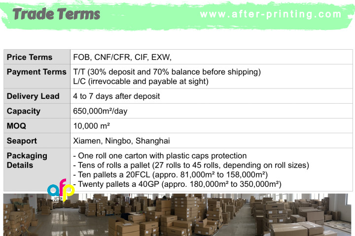 Customized Service Available Cold Stamping Holographic Foil Free Catalogue