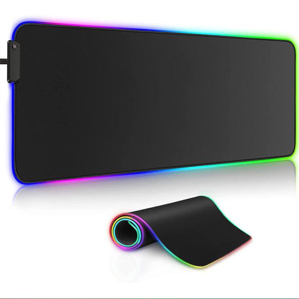 Waterproof Large RGB Gaming Mouse Pads Anti Slip Rubber Base Glowing Led