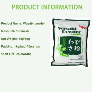 Wholesale Factory OEM Dry Wasabi Seasoning Powder Spicy Wasabi Powder 1kg Per Bag For Sushi Restaurant from china suppliers