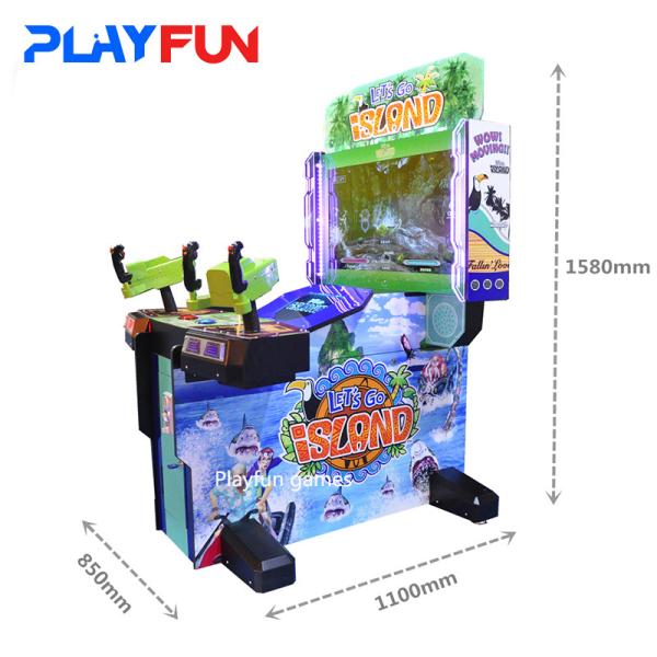 Indoor Commercial Amusement Park Let's Go Island Small Arcade Tv Video Gun