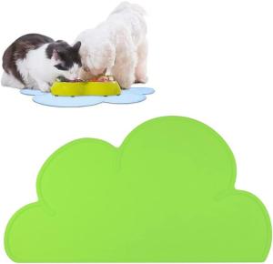 Wholesale Silicone Pet Feeding Food Mat Dog Cat Placemat Mat With Raised Edge Anti-Slip Waterproof Pet Bowl Mats Pet Food Tray from china suppliers
