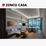 Glossy Hotel Restaurant Furniture Including Electric Dining Table And Leather