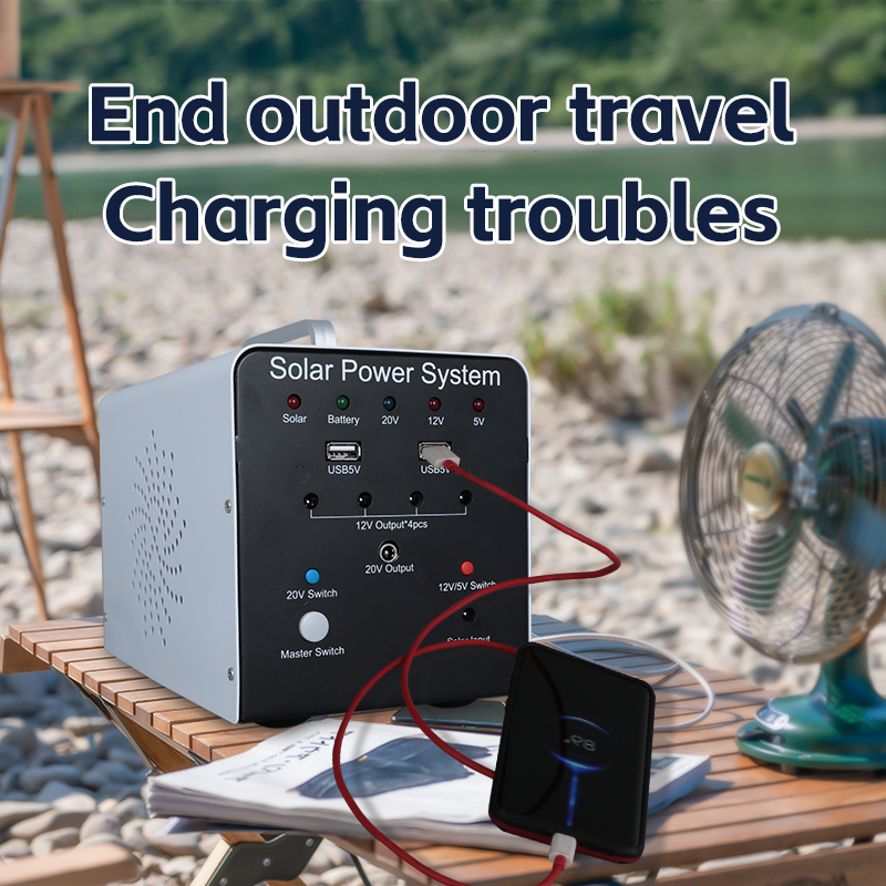 Wholesale Useful 120W Solar Portable Power Station System Energy Storage Power Bank For Laptop, Mobile Phone, Lamps, TV, Fan.