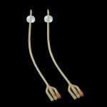 Yellow Disposable Foley Catheter Silicone Coated 3 Way 390-400mm Length