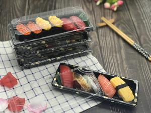 Wholesale Transparent Lid Plastic Sushi Tray Food Grade Disposable from china suppliers