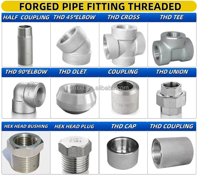NXF ASTM B435 B572 5754 5798 Alloy X/2.4665/N06002 DN6-1200 2000-6000lb Pressure 90 Degree Thread Elbow