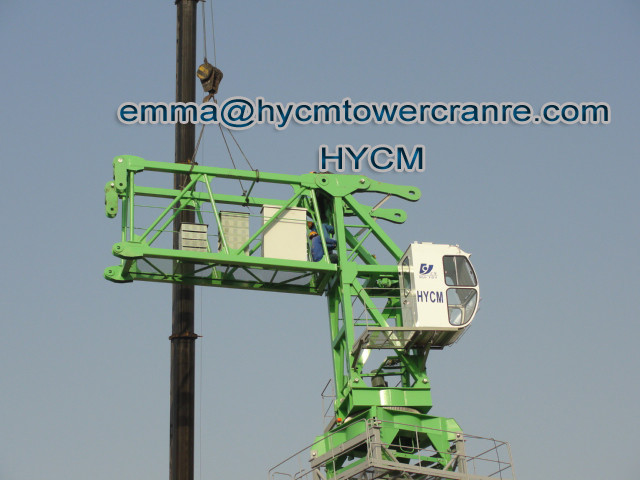 12t Horizontal Jib Crane Tower With Telescopic Jacking Cage Hydraulic Climbing