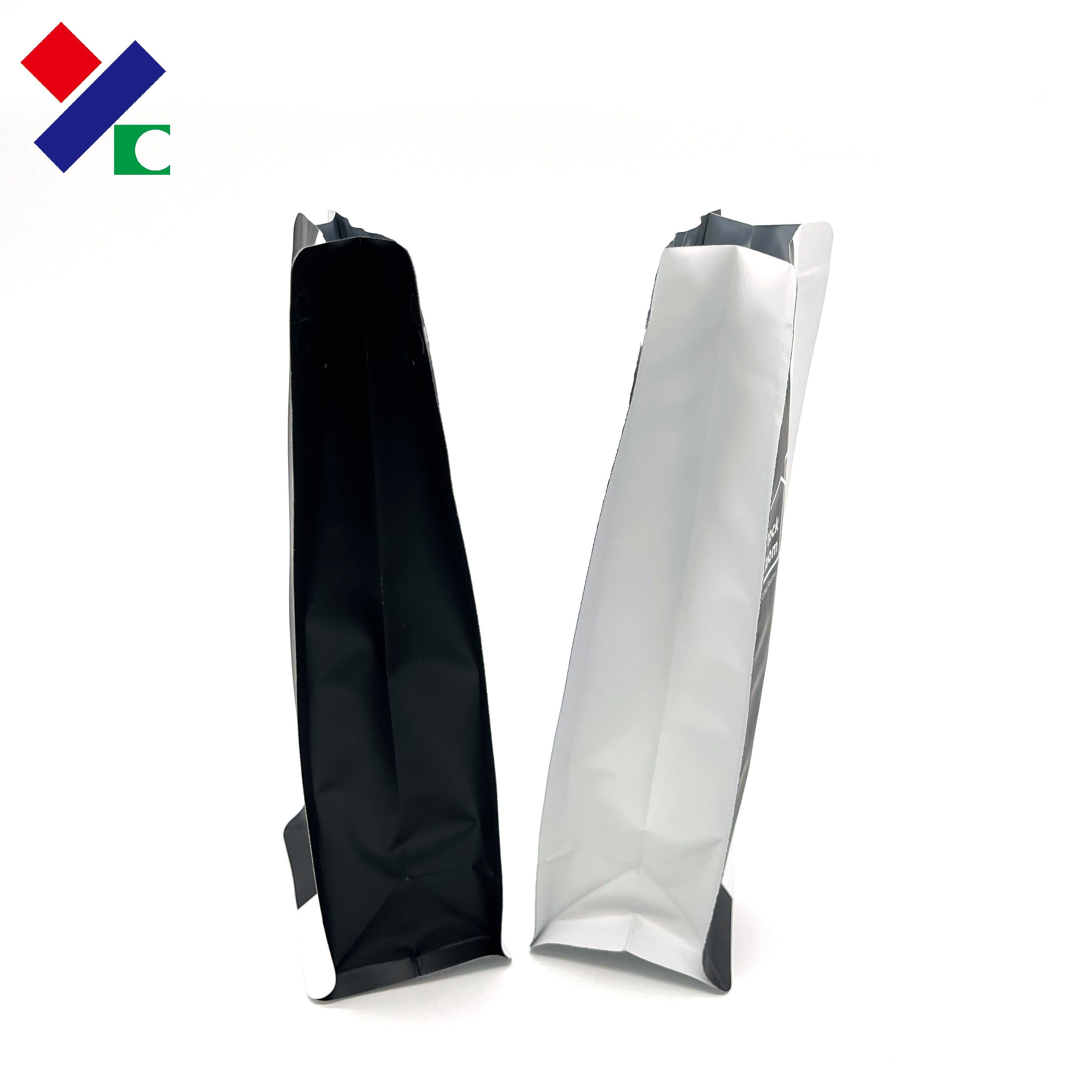 White Black Printing Coffee Packaging Bags Foil Barrier Airtight 250g 500g 1000g