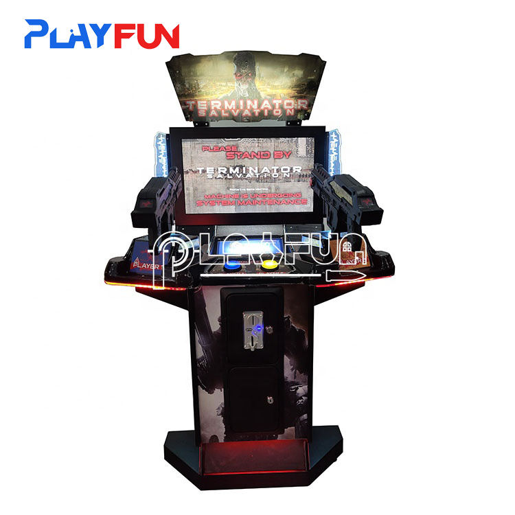 PlayFun Items Coin Operated Amusement Arcade Kids Arcade Gun Shooting 32 LED Terminator Video Game Machine
