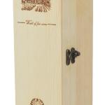 Wooden Wine Box Customized Size , Wine Storage Box Natural Wood Color