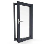UV Resistant Modern Interior Glass Doors Double Glass Aluminium Swing Patio Door