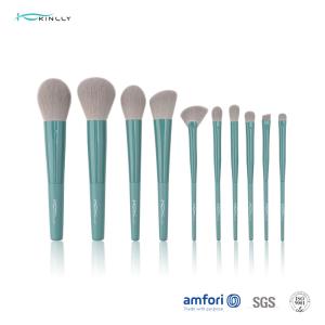 Wholesale BSCI Long Ferrule 10 Piece Makeup Brush Set for Powder from china suppliers