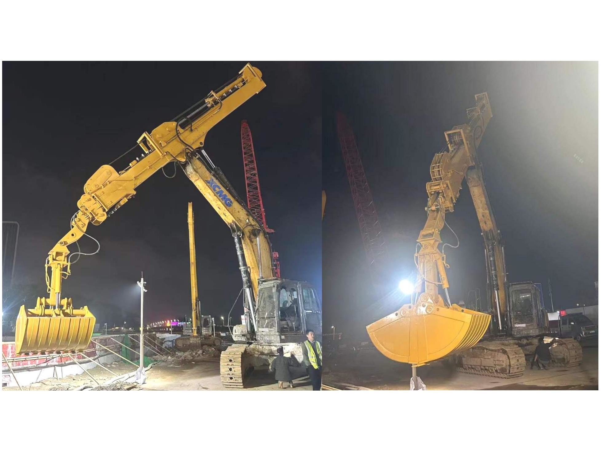 Grapple Excavator Telescopic Arm Digging Deeper Long Reach 30M
