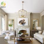 E14 Iron Hollow Candle Chandelier Light For Home / Hotel