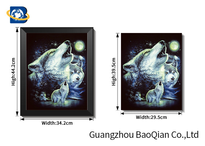 Custom Lenticular 3d Flip Picture Of Pretty Girl And Animal For Home Decoration