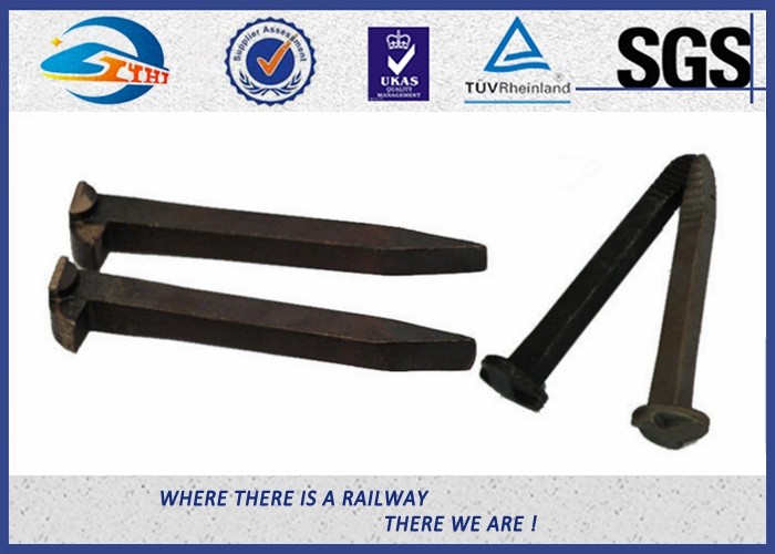 Low Carbon Steel Black Oxide Track Spike Fastening Wooden Sleeper Ss-EN10025