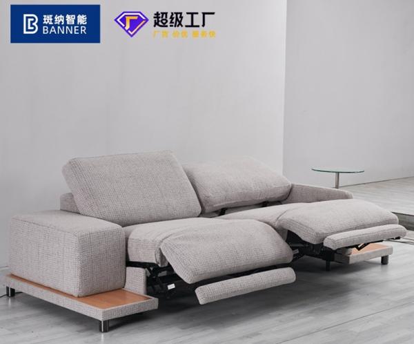 BN Electric Smart Double Function Sofa Edge Glass Tea Table Storage Cinema Sofa