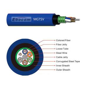 Wholesale MGTSV Flame Retardant Mining Cable G652D 12 24 36 48 96 144 core Outdoor Armoured Communication from china suppliers