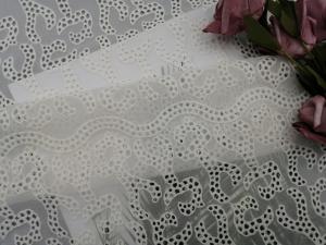 Wholesale Ivory Embroidered Eyelet Fabric from china suppliers