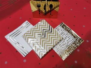Wholesale Custom Gold Silver Foil Paper Napkins For Party Wedding 25*25cm from china suppliers