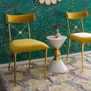 Wholesale Velvet Banquet Metal Frame Dining Chairs Modern Design Elegant Leisure from china suppliers