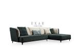 Living Room Furniture L Shaped Fabric Couch Corner Sofa Set