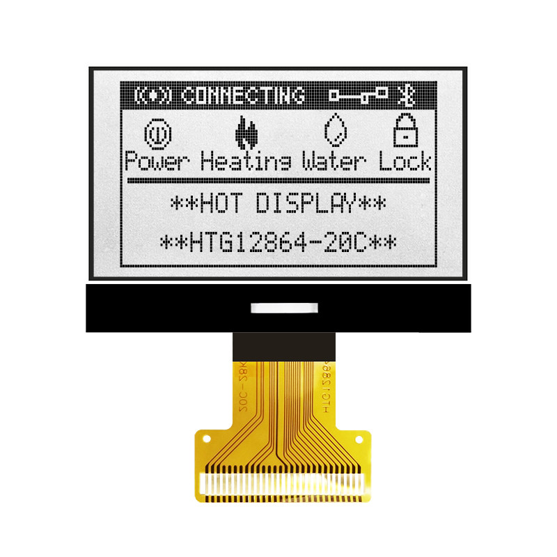 128X64 Graphical COG LCD Module ST7567 With White Side Backlight HTG12864-20C