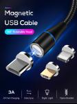 LED 3 In 1 5V 3A 9V Magnetic Lightning Charging Cable