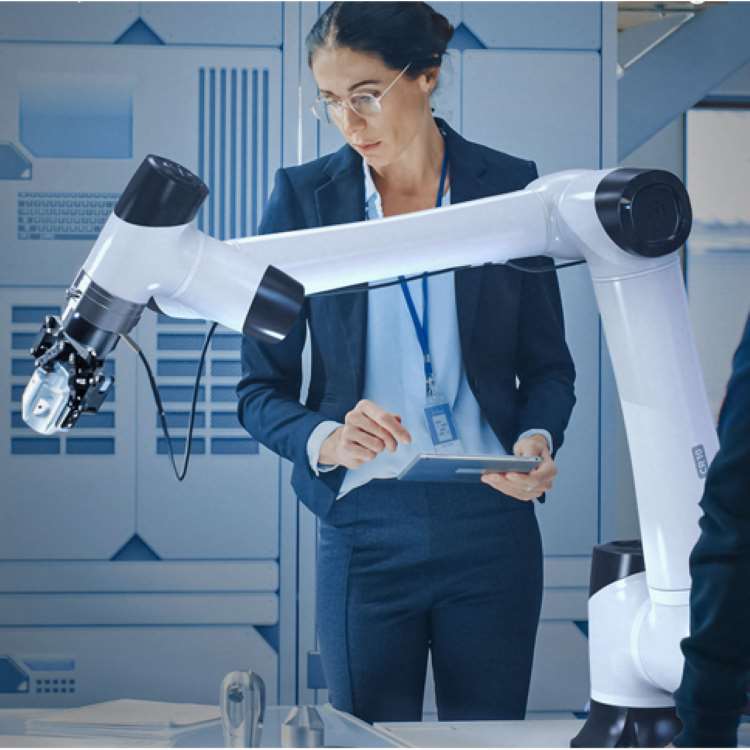 Robotic Arm 6 Axis CR5 Cobot Robot China Used For Semiconductor Loading And Unloading As Cobot