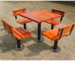 CE ISO Approved Wearproof Wood And Metal Outdoor Table