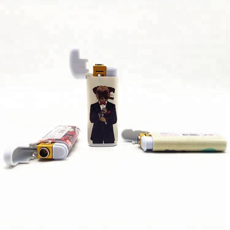 Custom Cool Cover Encendedor New Design High Quality Windproof Cigarette Electric Lighter