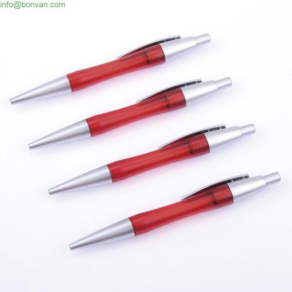 curvy promotional plastic gift ball pen,red promotional plastic ball pen,logo