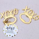 Wedding Favor Gold XO Bottle Opener Favor