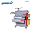 ABS Medical Crash Cart Hospital Emergency Trolley With Five Colorful Drawers
