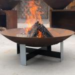 6mm Steel Fire Pits Diameter 600mm Corten Steel Fire Bowl