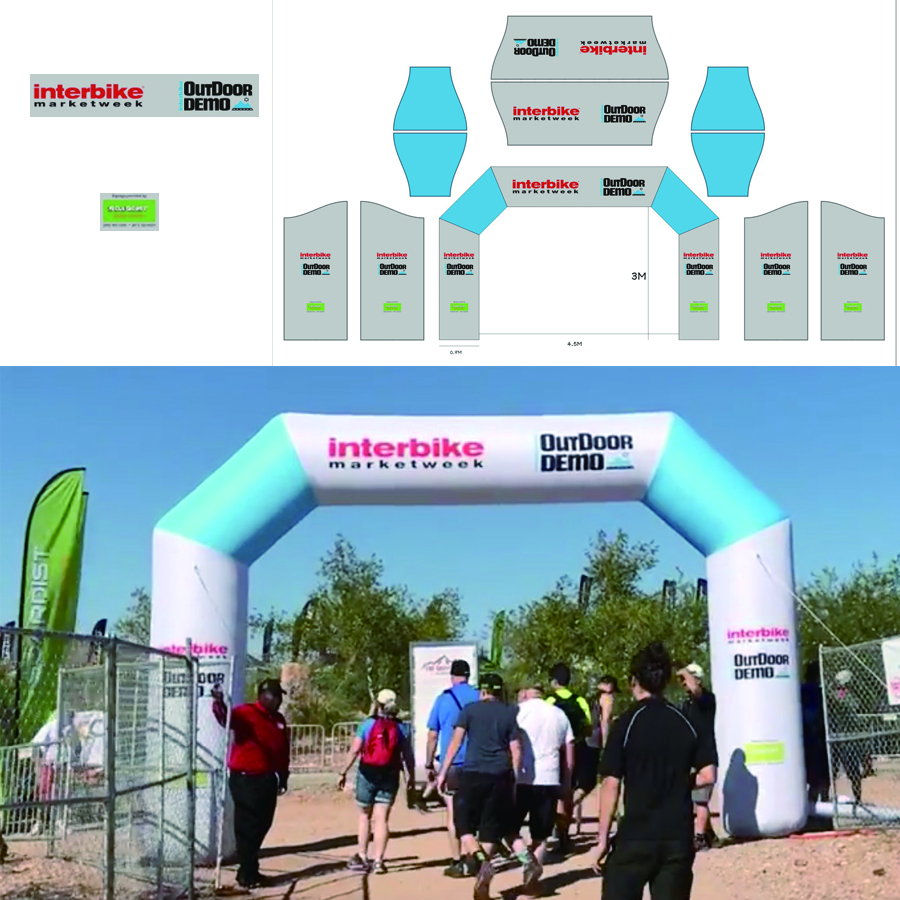 Rainbow Inflatable Finish Arch Outdoor Advertising Finish Line