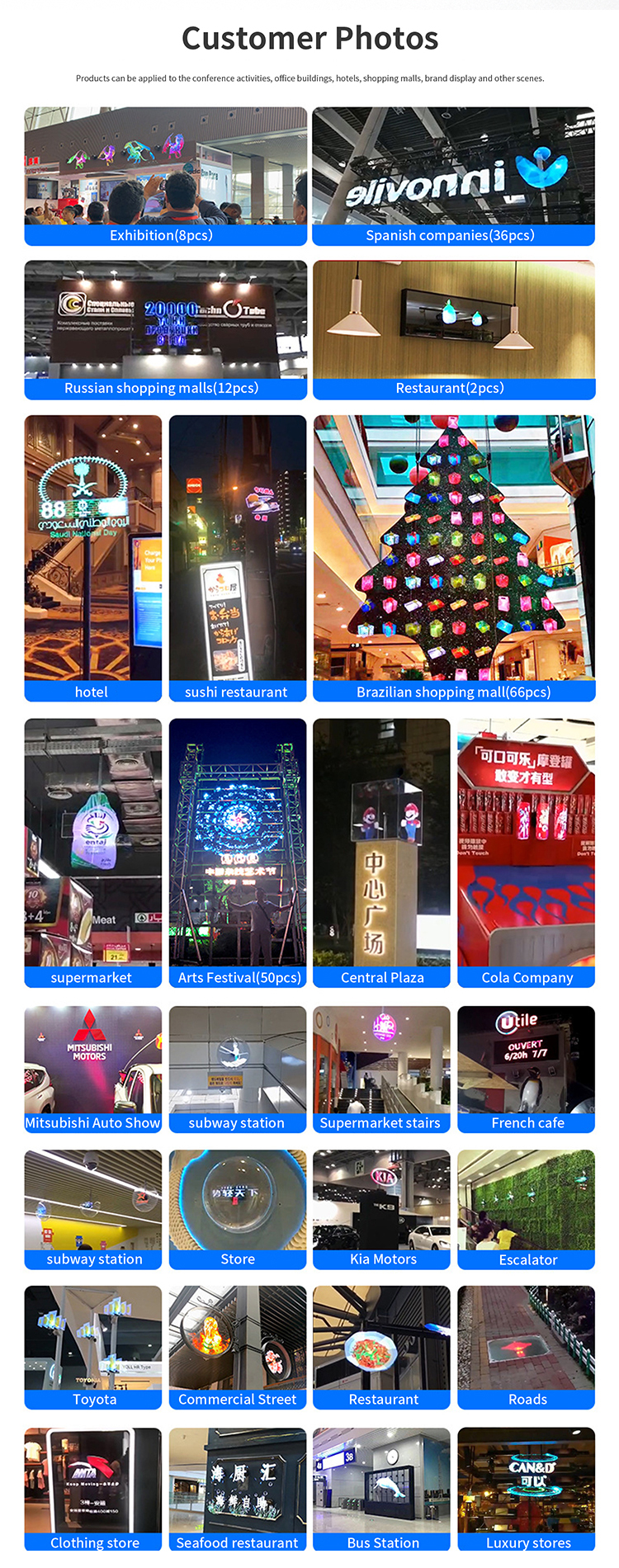 2024 Technology 65cm 4 Blades 3D Hologram Display Fan for Indoor Holographic Display