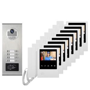 Wholesale Metal Apartment Video Doorbell Intercom 4 Wire Cable 4.3 Inch Monitor from china suppliers