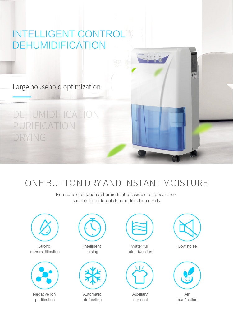 28 Pints 20L/Day Home Air Dehumidifier With Compressor