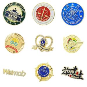 Wholesale Personalised Metal Enamel Pin Badges 3D Button Gold Name Badges from china suppliers