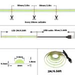 Green COB Led Strip Light 8mm 320leds 12v24v for Outdoor and Indoor Long