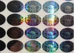 Custom Logo Ellipse 3D Hologram Sticker PET Film Material For Packaging
