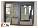 Aluminum Frame Top Hung Casement Window Powder Coating Surface Treatment awning