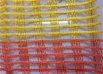 Yellow Orange Striping Snow Warning Net Used In Building Bridge Warp Knitted