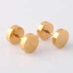 Black Color Unique Mens Stud Earrings Stainless Steel Body Piercing Jewelry