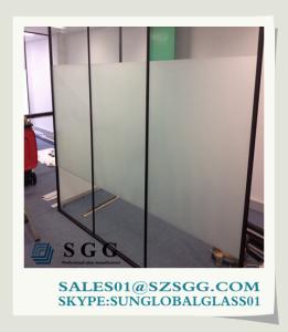 Wholesale 3mm to 19mm privacy frosted glass panel from china suppliers