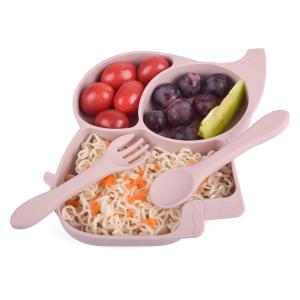Wholesale Elephant Silicone Divided Plate BPA Free Weaning Suction Plates from china suppliers